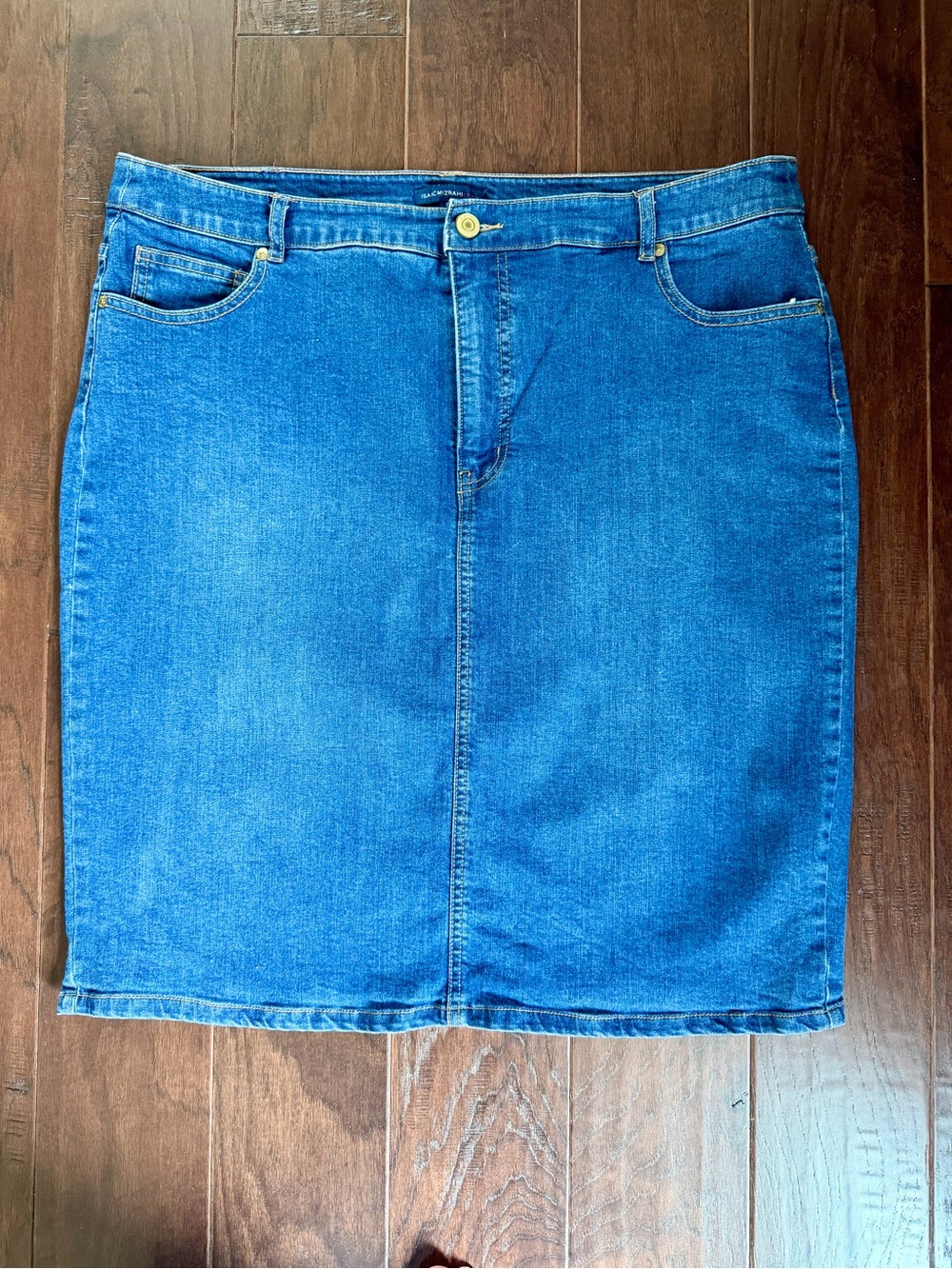Isaac Mizrahi Blue Denim Pencil Skirt - Classic Women's Jean Skirt